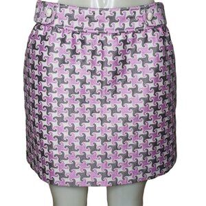 Vineyard Vines Pink & Gray Patterned A-Line Mini Skirt Size 4